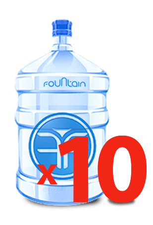 10 бутылей воды Фоунтейн
