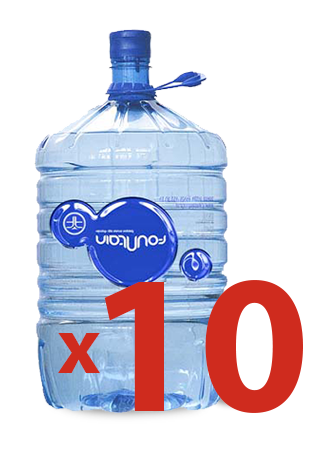 10 бутылей воды Фоунтейн в одноразовой таре