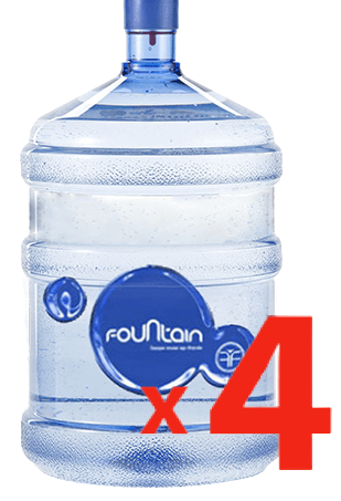 Питьевая вода «Фоунтейн» 19 литров — 4 бутыли