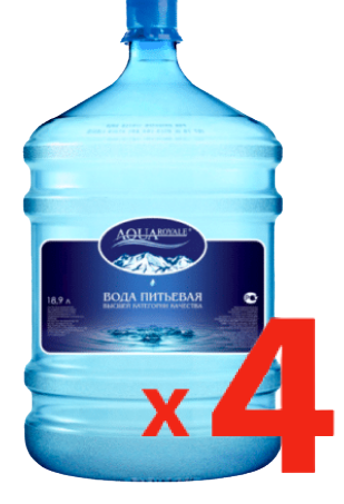 Вода Aqua Royale 19л – 4 бутыли