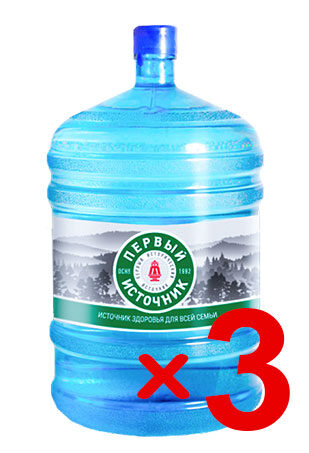 Вода «Первый источник» 3 бутыли